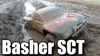 Basher SCT - грязевой тест (slow motion) 