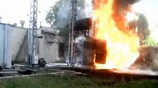 The fire at the 110 kV substation