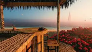 Nostalgic nature ambience ♥ Aesthetic cafe by the beach