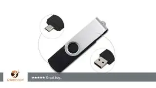 Litop 4GB Silver Color and Black OTG Swivel Double Plugs USB Flash Drive for Android Smart Phone