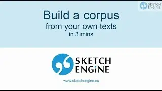 Build a corpus from your own texts/data