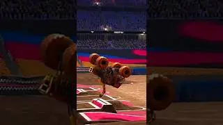 Monster Jam Showdown Backflip to Nose Wheelie #shorts #monsterjam #monstertruck #fyp #freestyle