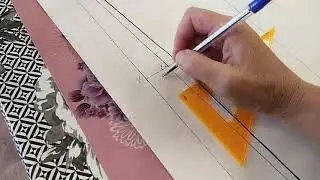 Step-by-step drafting of a women's trouser block pattern. Quick and easy.