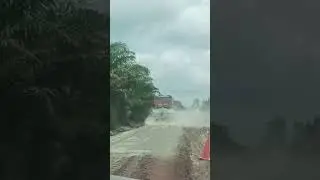 hampar semen untuk LPA jalan tambang