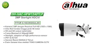 KAMERA CCTV OUTDOOR 2MP DAHUA HAC-HFW1240TLP HDCVI 1080p CAMERA CCTV
