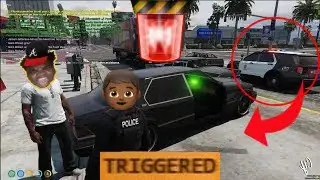 GANG BANGER HITS A POLICE VEHICLE! - GTA5 RP