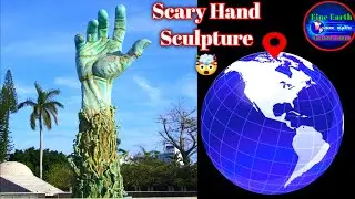 Giant Scary Hand Sculpture on Google Earth #fineearthexplore