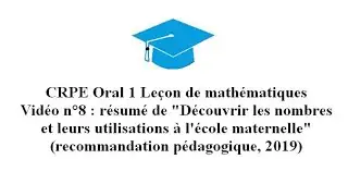 Leçon de mathématiques 8.  Découvrir les nombres et leurs utilisations, 2019