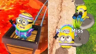 Take a Risk! Stereo Minion Near Miss Full Gameplay at The Volcano | Despicable Me: Minion Rush