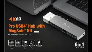 j5create 4K60 Pro USB4® Hub with MagSafe® Kit | Model: JCD395