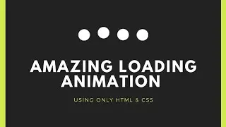 Amazing 😳 Loading Animation html and css codes 