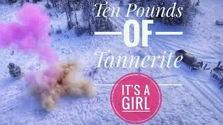Tannerite Gender Reveal In The Snow, Aerial View