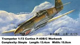 Trumpeter 1:72 Curtiss P-40B/C Warhawk Kit Review