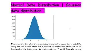 Normal Data Distribution | Gaussian Data Distribution in Machine Learning | Create with Python