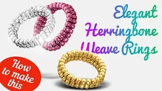 How to make Elegant Herringbone Weave Rings