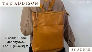 The Addison leather backpack By Andar
