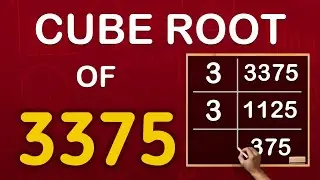 Cube root of 3375 / 3375 ka cube root/ 3375 ka ghnamul / #primefactor #cuberoot # publicmaths