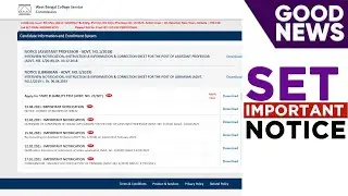 SET Related Important Notice || BSG