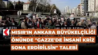 Mısır'ın Ankara Büyükelçiliği önünde 
