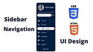 sidebar navigation | UI Design | HTML | CSS