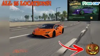 CarX street | All 25 pumpkins locations guide | Get free car by collecting it😍