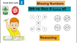 Missing Numbers Tricks (Reasoning) for Railway SSC Bank PO and other competitive Exams