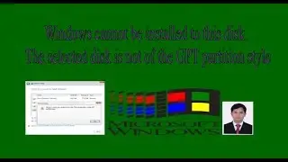 How To Solved  windows cannot be installed to this disk? -2019