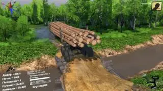 SpinTires 2017  МАЗ 509 -- 515  МТЗ --52 КАРТА БОЛОТИНА
