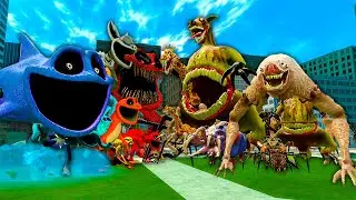NEW ALL ZOOCHOSIS MONSTERS VS ALL SMILING CRITTERS POPPY PLAYTIME CHAPTER 3 1 IN GARRY'S MOD!