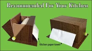 How to make Kitchen towel paper dispenser || Cardboard Ideas