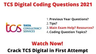 tcs toppers test coding questions | tcs digital coding questions 2021