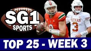 Week 3 Top 25 Rankings from SG1 Sports