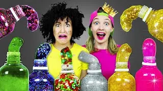 Загадочное медовое желе Челлендж! Богатая VS Бедная девушка