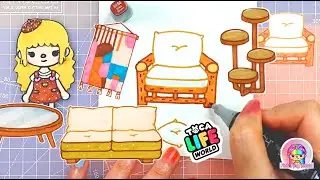 How to Draw Aesthetic Livingroom🏡 in Toca Life World Part 1 - Toca Boca Paper Quiet Book