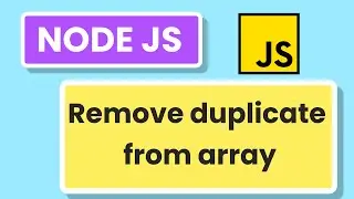 🔥 REMOVE DUPLICATE FROM ARRAY NODE JS 👨‍💻 IN 24 SECONDS