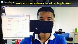 Web camera with software to adjust the brightness