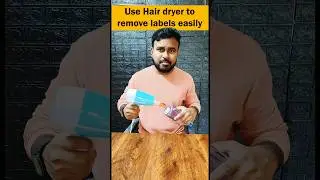 How to remove labels or stickers? 💡⚡ Hair dryer hacks  #lifehacks #hairdryer #tipsandtricks #tips