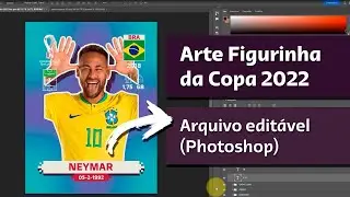 Figurinha da Copa - Editável no Photoshop