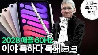 이야 독하다 독해 ㅋㅋ 아직도 한참 남은 애플의 60Hz ㅋㅋㅋ 2028년 애플 신제품 로드맵