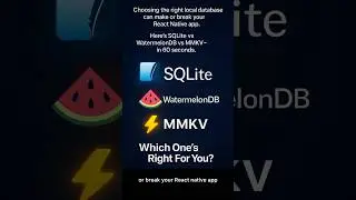 SQLite vs WatermelonDB vs MMKV – Which One to Use? 