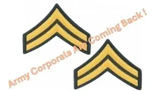 Army Specialist are Becoming Corporals