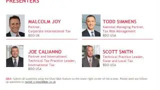 International Tax Webinar - How the Expected Tax Reform May Impact Global Organisations