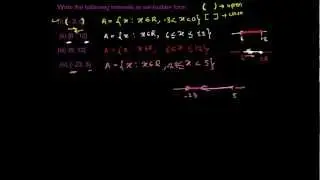 How to Write Intervals into Set Builder Form - Set Theory Exercise Problems