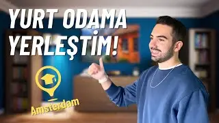 AMSTERDAM'DA YURT ODAMA YERLEŞİYORUM | YURT TURU #odaturu #üniversitehayatı