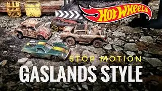 Hotwheels Race stop motion animation - Gaslands Style. Post Apocalyptic carnage