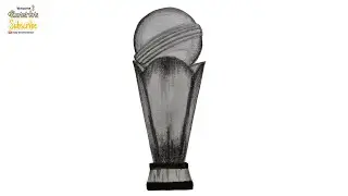 Tutorial Video: ICC Champions Trophy Drawing Step by Step #art #drawing #viralvideo #cricket