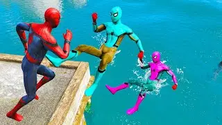 Colourfull Spiderman Jumping Highest Building (Euphoria Ragdolls)-Ep 75