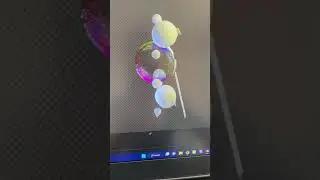 3d illustration. Blender work. Adding texture. Soap bubbles