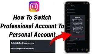 How To Change Professional To Personal Account In Instagram | Professional Dashboard Kaise Hataye