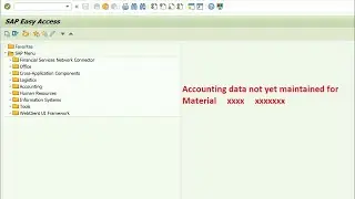 Fix error Accounting data not yet maintained for material